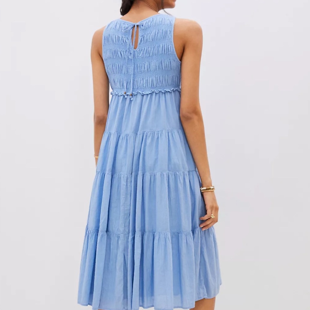 Anthropologie Bitsy Smocked Midi Dress size small - Picture 3 of 10